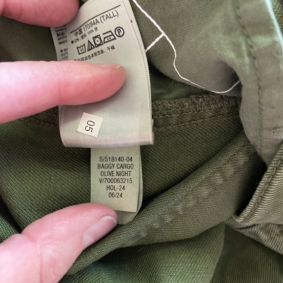 GAP Women’s Green Wide Leg Cargo Pants Size 14 Tall Streetwear - Picture 9 of 10